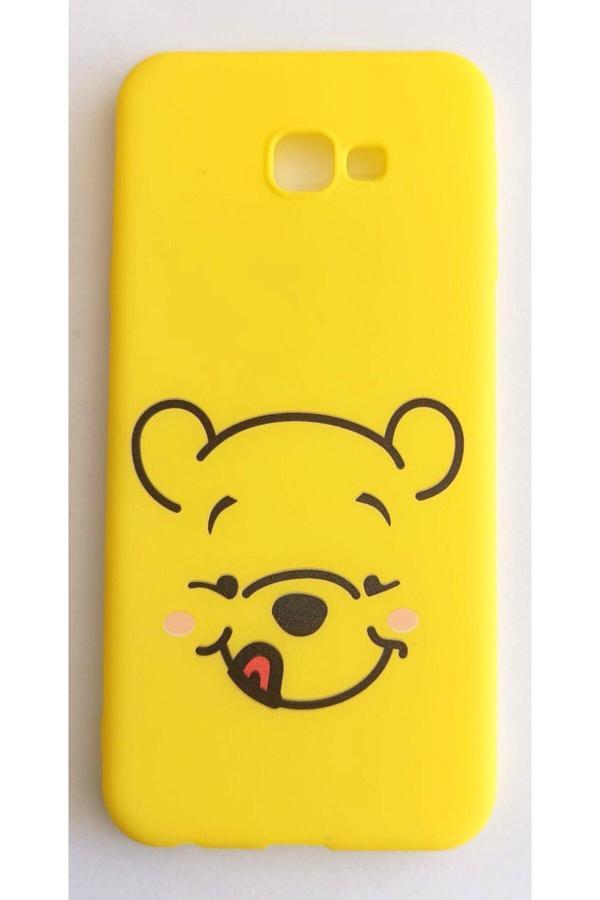 E83 Samsung Galaxy J4 Plus Uyumlu Resimli Yumuşak Slikon Kılıf Sarı - Image 1