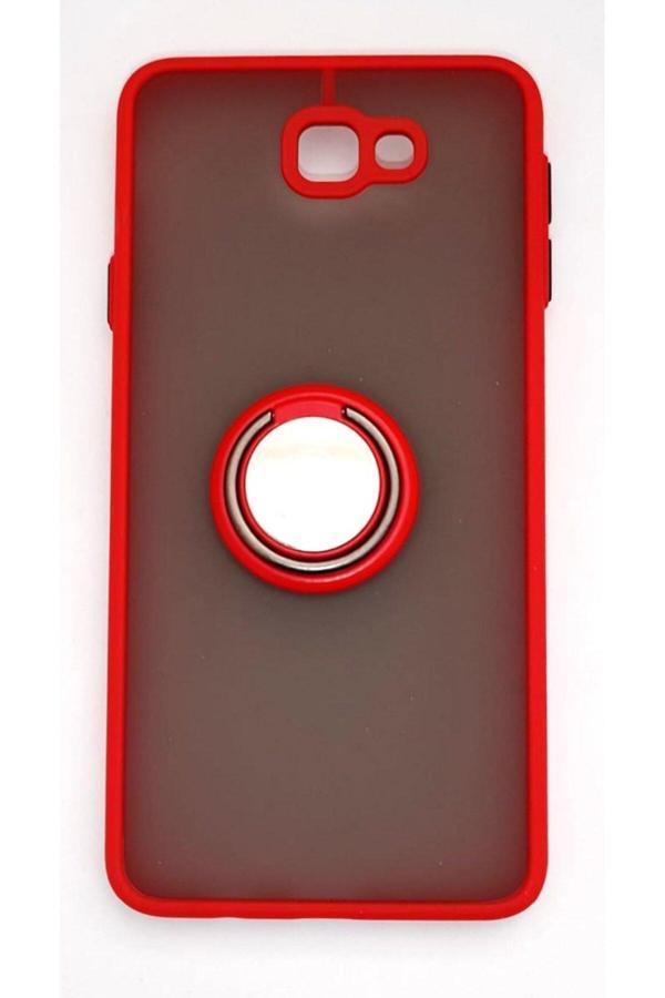 E83 Samsung Galaxy J7 Prime Uyumlu Standlı Manyetik Tutuculu Sert Kılıf - Image 1