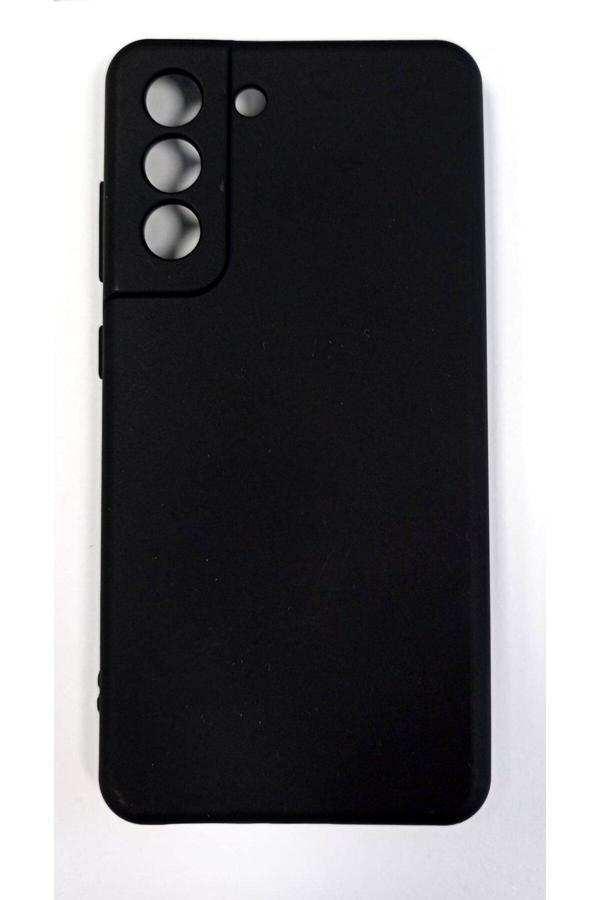 E83 Samsung Galaxy S21 Fe Uyumlu Yumuşak Slikon Kılıf Mat Siyah - Image 1