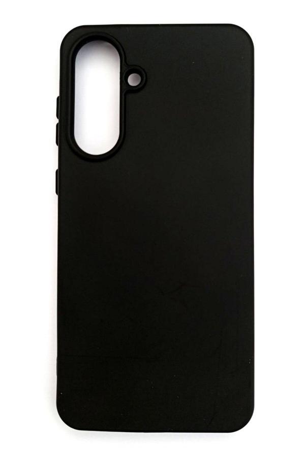 E83 Samsung Galaxy A36 Uyumlu Yumusak Slikon Kılıf Kadife Dokulu Mat Siyah - Image 1