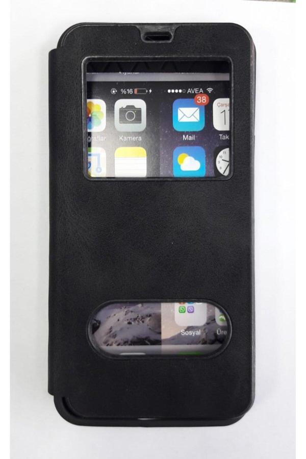 E83 Xiaomi Redmi 10C Uyumlu Kapaklı Gizli Mıknatıslı Magnum Kılıf Siyah - Image 1