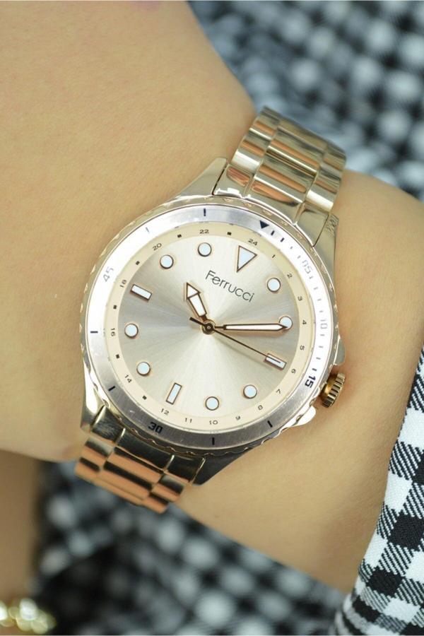 Ferrucci Çelik Kordon Kadın Kol Saati - Image 1