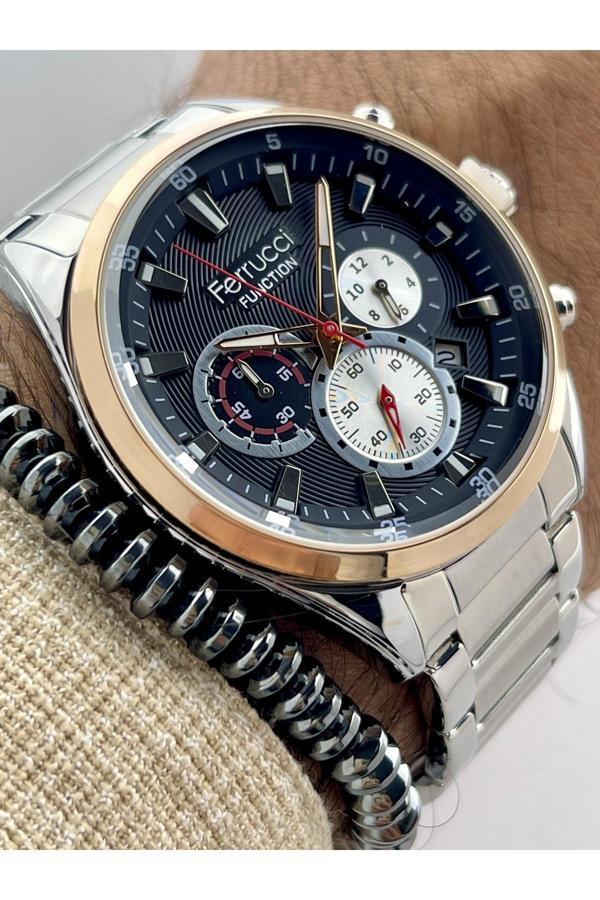 Ferrucci Fonksiyonlu Erkek Kol Saati+Bileklik Hediyeli - Image 1