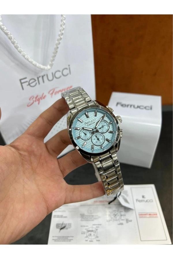 Ferrucci Fonksiyonları Aktif Silver Renk Çelik Erkek Kol Saati - Image 1