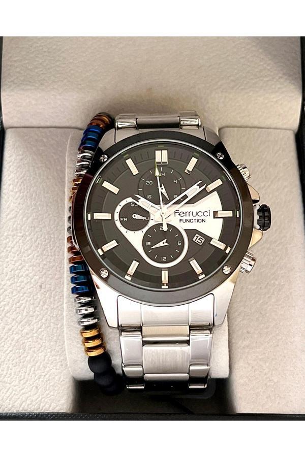 Ferrucci Spor Şık Model Fonksiyonlu&Takvimli Erkek Kol Saat+Bileklik - Image 1