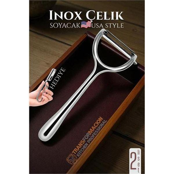 Modacar Inox Soyacak - Sebze Soyacağı - Kabak Dolma Oyacağı 2 li SET - Image 1