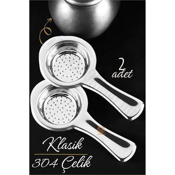Klasik Çay Süzgeci 304 Paslanmaz Çelik 2 ADET - Image 1