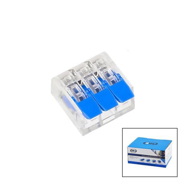 100 ADET 3 LÜ 2X2.5 KABLO GEÇMELİ MANDALLI BUAT KLEMENSİ (2818) - Image 1