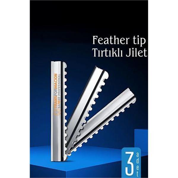 Feather Tip Tırtıklı Ustura Jileti 3 Adet - Image 1