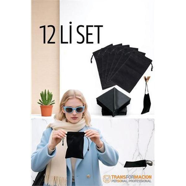 Kumaş Gözlük Kılıfı 6+6 Kılıf+Bezli SET - Image 1