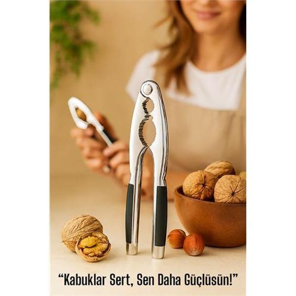 Metal Ceviz Kıracağı – Kauçuk Tutma Yerli | Fındık, Ceviz, Badem İçin Ergonomik Kırıcı - Image 1