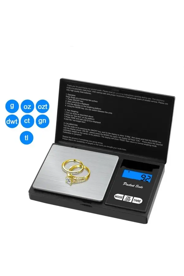 Professional Hassas Terazi 500 gram Kapasiteli 0.1 Hassasiyetli Dijital Kapaklı Tartı (2818) - Image 1