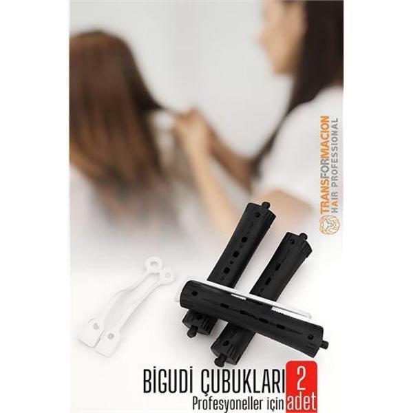 Saç Bigudisi – 2 li Saç Bukle Şekillendirme Seti - Lastikli - Profesyonel - Image 1