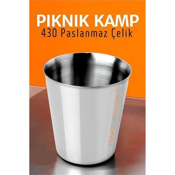 Paslanmaz Çelik Bardak – Kamp, Piknik ve Mutfak İçin Dayanıklı Metal Bardak 719313 - Image 1