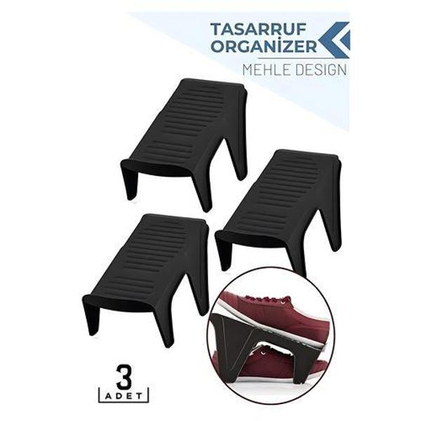 3’lü Ayakkabı Düzenleyici Set – Çift Katlı Tasarım | Dolap İçi Alan Tasarrufu | Kaymaz Yüzey - Image 1