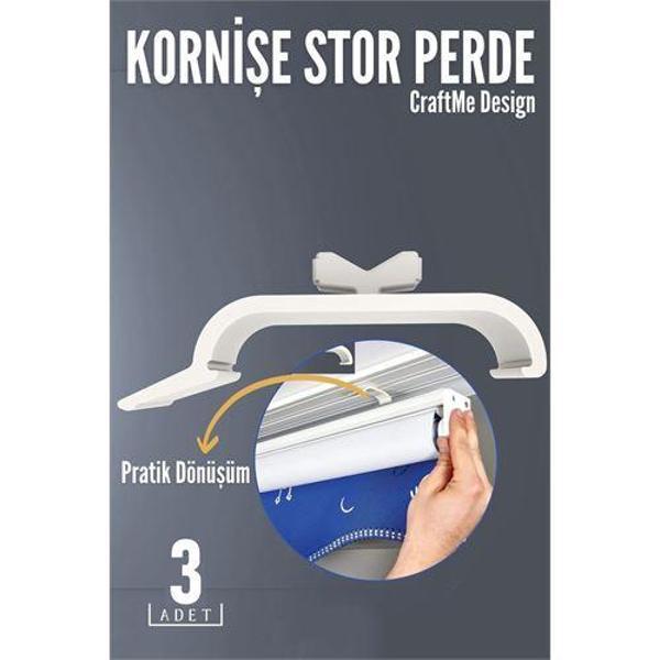 3 lü Kornişe Stor Perde Dönüştürücü – Perde Rayınızla Stor Perdeyi Buluşturmanın En Pratik Yolu - Image 1