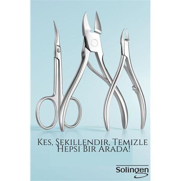 3’lü Paslanmaz Manikür Seti – Tırnak Makası, Et Pens, Kavisli Makas | Evde Profesyonel Bakım - Image 1