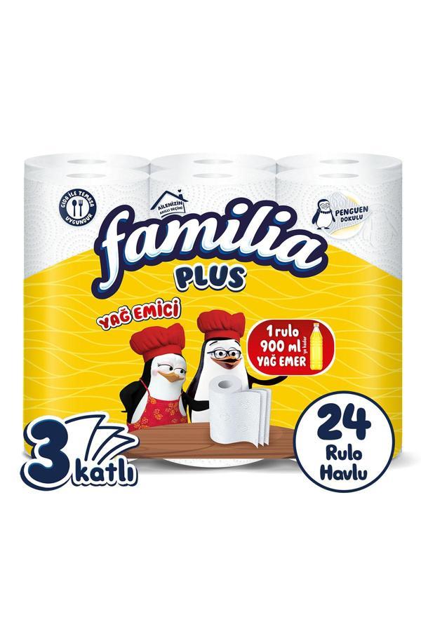 Plus Yağ Emici Kağıt Havlu 24 Rulo (6 Rulo x 4 Paket) - Image 1