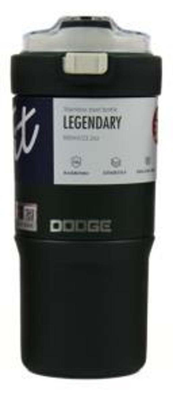 Dodge DB-23684 Çift Kullanım Pipetli/Rahat İçim Siyah 660ml Çelik Termos - Image 1