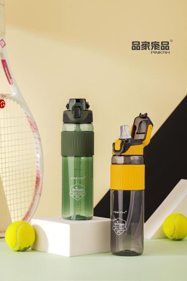 Pınkah PJ-756 750ml Pipetli Gri Tritan Matara - Image 1