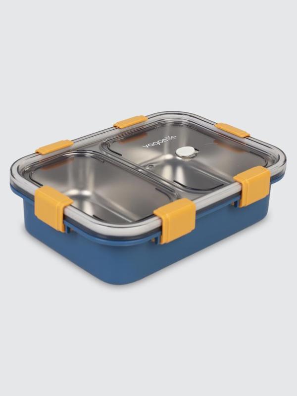 Vagonlife BL50442 800ml 2 Bölmeli Mavi Çelik Saklama Kabı - Image 1