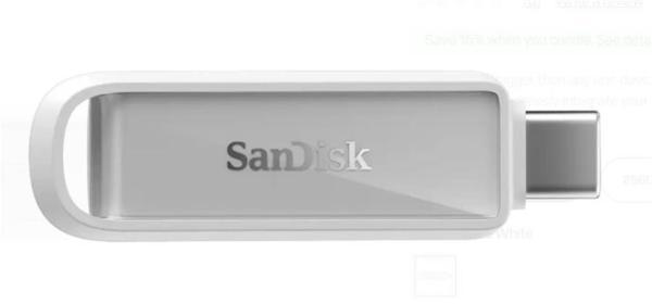 Sandisk SDIXS0N-256G-GN6NE 256GB Phone Drive with USB-C-128GB (Arctic White) Flash Bellek - Image 1