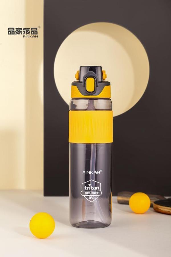 Pınkah PJ-756 750ml Pipetli Turuncu Tritan Matara - Image 1