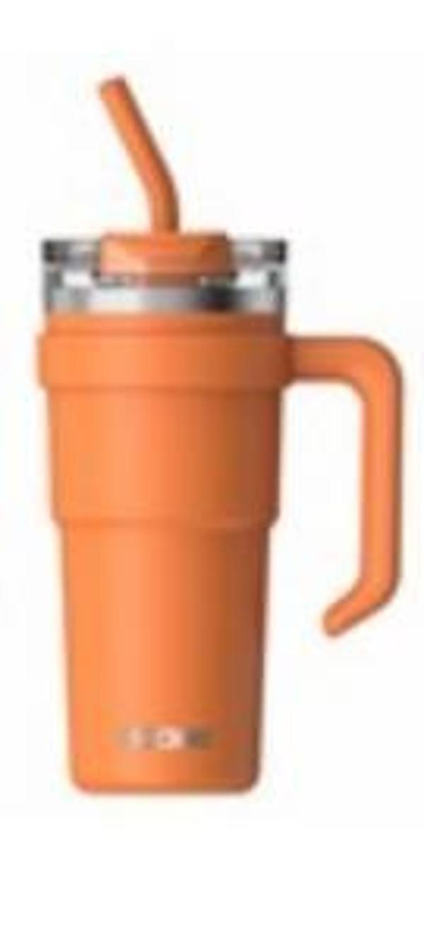 Dodge DB-23689 Çift Kullanım Pipetli/Rahat İçim Turuncu 750ml Çelik Termos - Image 1