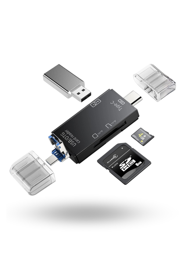 Büro Ev Ofis Cihazları için 6HUB Otg Card Reader - Image 1