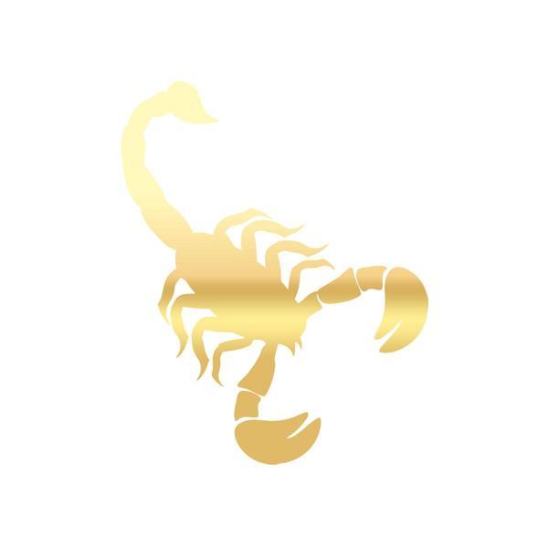 Akrep Araba Sticker 17x17 Cm Gold - Image 1