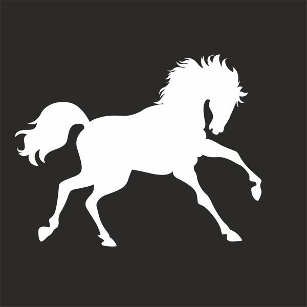 At Sticker 17x17 Cm Beyaz - Image 1