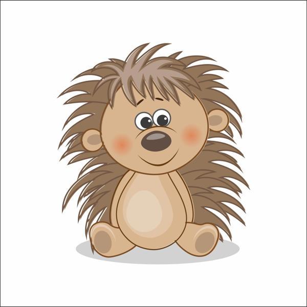 Sevimli Kirpi Sticker Duvar Sticker - Image 1