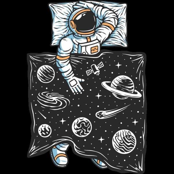 Astronot 10x10 cm Renkli Sticker - Image 1