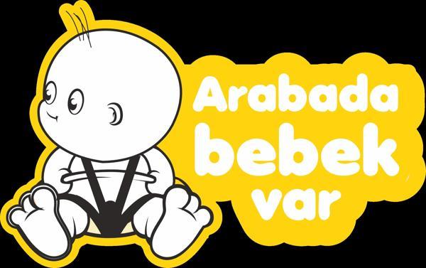 Arabada Bebek Var Sticker 10x10 cmRenkli Sticker - Image 1