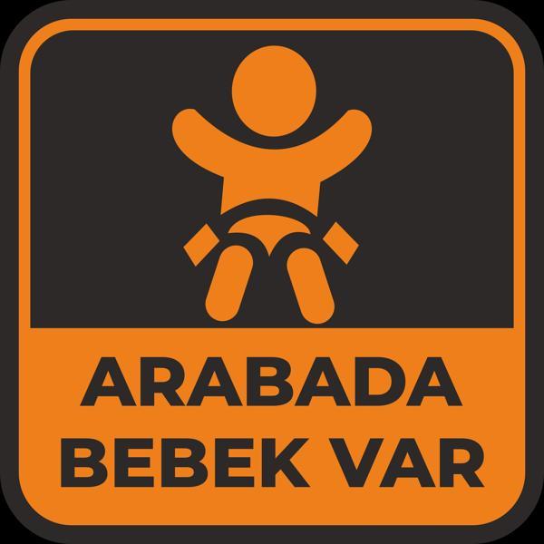 Arabada Bebek Var Sticker 10x10 cmRenkli Sticker - Image 1