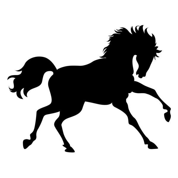 At Sticker 17x17 Cm Siyah - Image 1