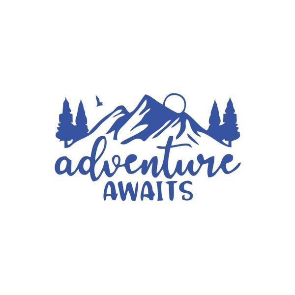 Adventure Awaits Sticker 17x17 Cm Mavi - Image 1