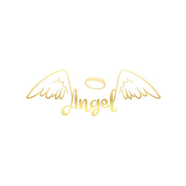 Angel Sticker 17x17 Cm Gold - Image 1