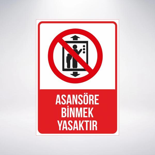 asansöre binmek yasaktır Sticker 20X28 Cm - Image 1