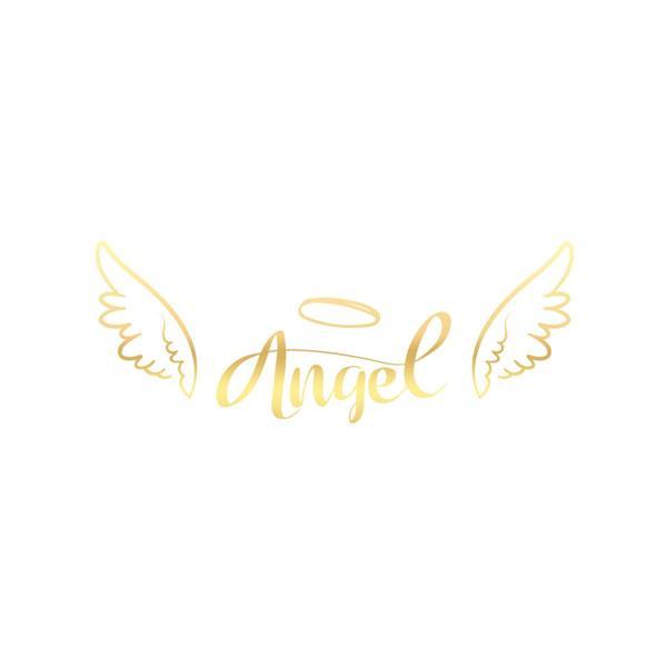 Angel Sticker 17x17 Cm Gold - Image 1
