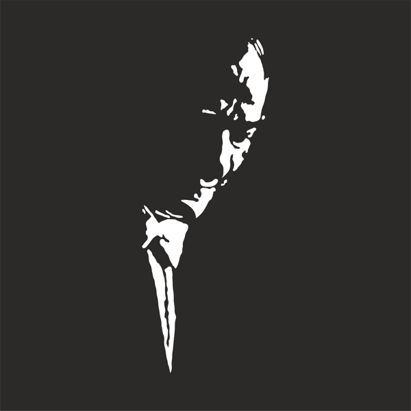 Atatürk Silüet Sticker17x17 Cm Beyaz - Image 1