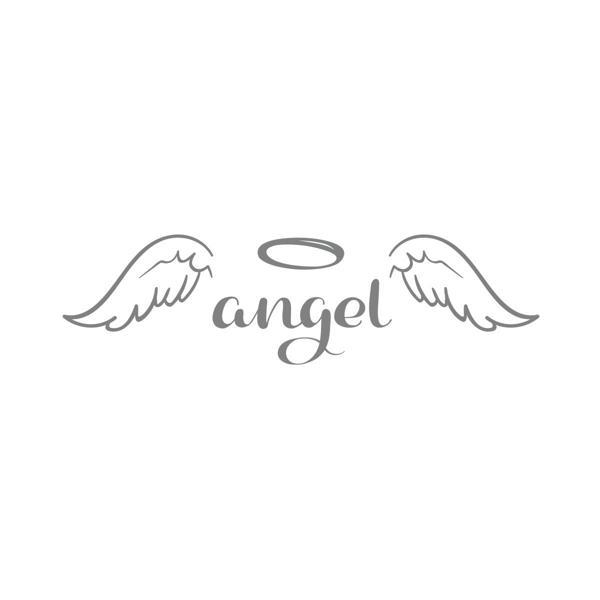 Angel Sticker 17x17 Cm Gri - Image 1