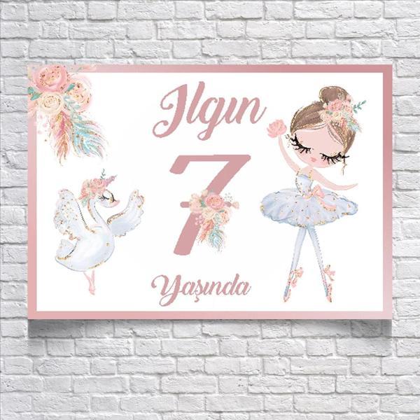 Balerin Temalı Doğum Günü Afişi 70X100 cm - Image 1