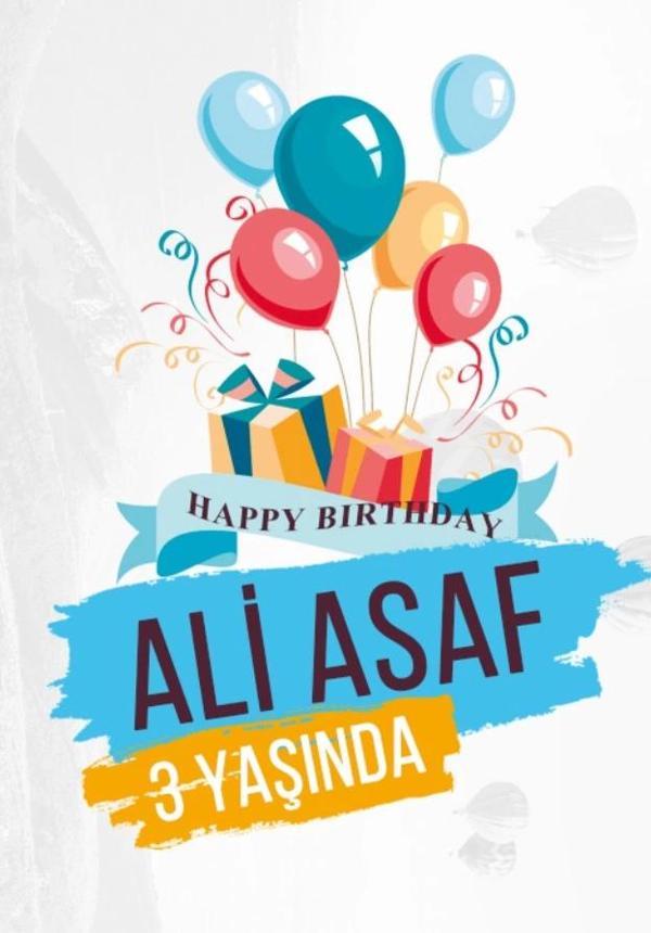 Hediyeler ve Balonlar Temalı Doğum Günü Afişi 50X70 cm - Image 1