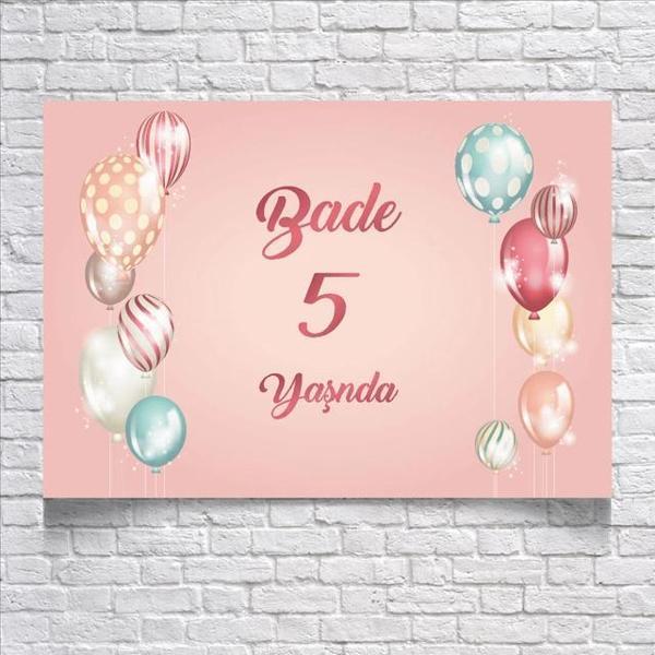 Balon Temalı Doğum Günü Afişi 50x70 Cm - Image 1