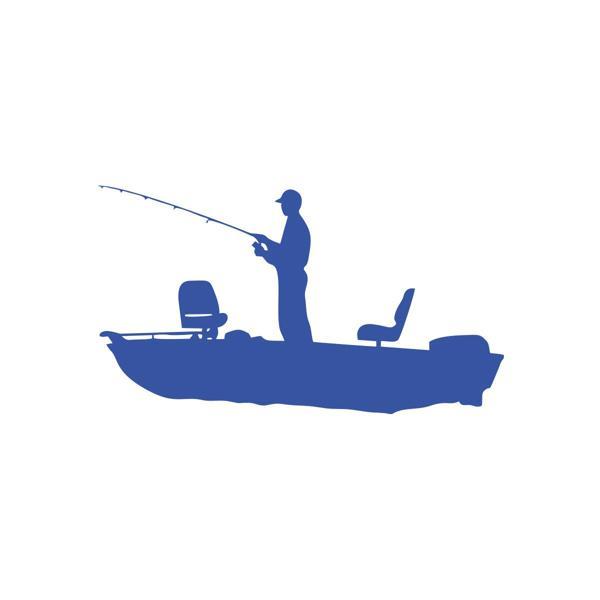 Balıkçı Sticker Balıkçı Sticker 17x17 Cm Mavi - Image 1