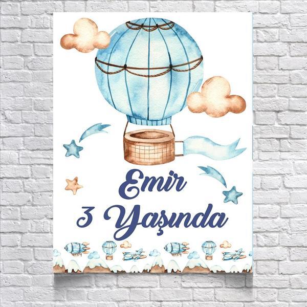 Balon Temalı Doğum Günü Afişi 100X150 cm - Image 1