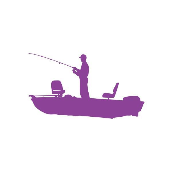 Balıkçı Sticker Balıkçı Sticker 17x17 Cm Mor - Image 1