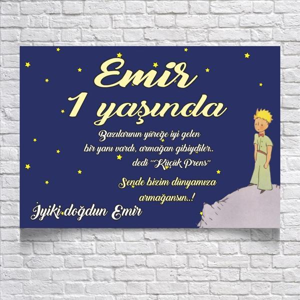 Küçük Prens Temalı Doğum Günü Afişi  100x150 Cm - Image 1