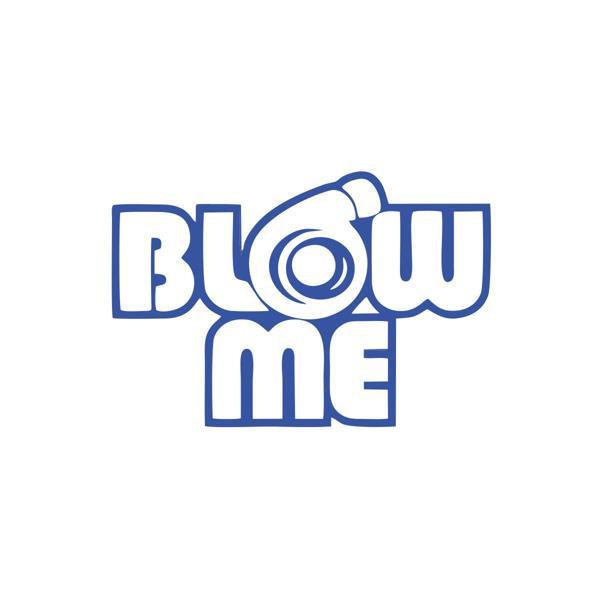Blow Me Araba Sticker 17x17 Cm Mavi - Image 1